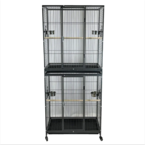 Green Parrot Bird Cage Double Up Twin Cage BC7650